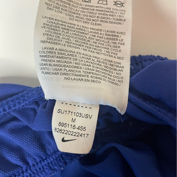 Nike Women's M Dri-Fit Running Shorts 3" Blue 895116-455 - Picture 8 of 8